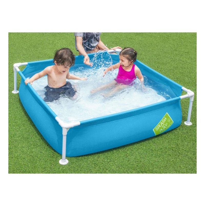 Bestway Piscina quadrata FuoriTerra da Giardino bambini 122x122x30,...