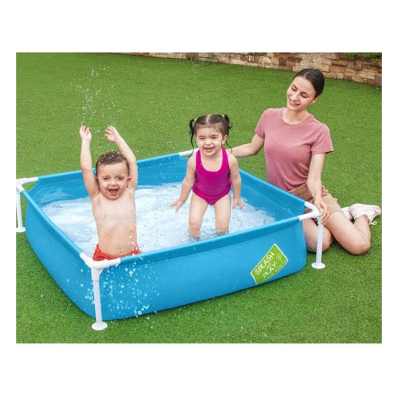 Bestway Piscina quadrata FuoriTerra da Giardino bambini 122x122x30,...