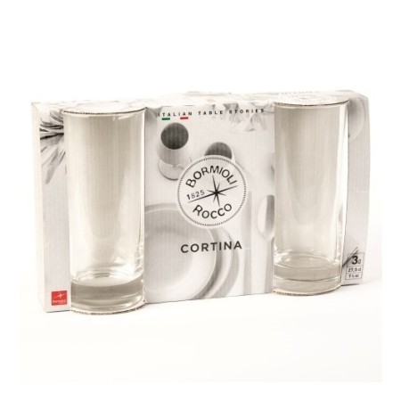 Set 6 bicchieri Cortina cl 27,5 Bibita Bormioli Bicchiere Aperitivo Bar Drink