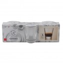 6 Caffeino Bormioli tazzine caffè espresso cl 8,5 bicchieri in vetro trasparente