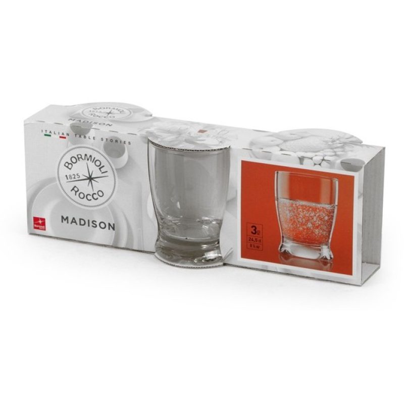 Bormioli Rocco Set 6 pz Bicchiere acqua Bormioli Madison da 24 cl i...