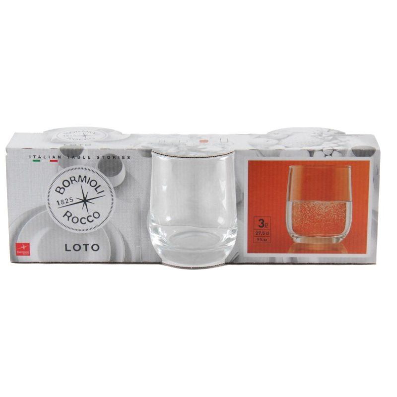 Bormioli Rocco Bormioli Rocco Loto 3 Bicchieri da acqua vino 275ml ...