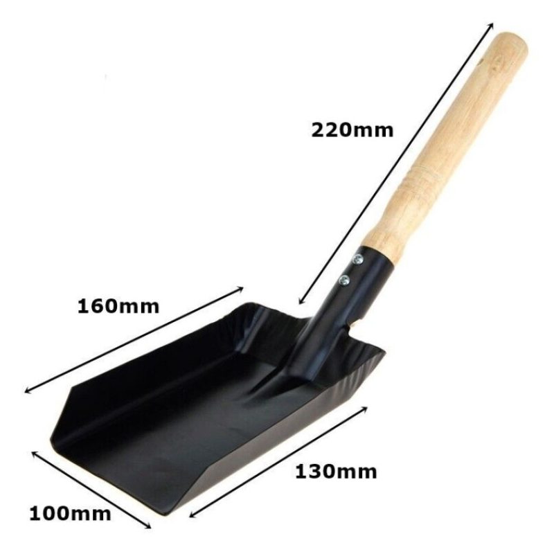 Pala quadrata raccolta di carbone cenere giardino barbecue 44x20 cm...
