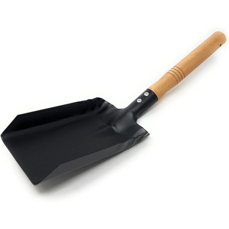 Pala quadrata raccolta di carbone cenere giardino barbecue 44x20 cm manico legno