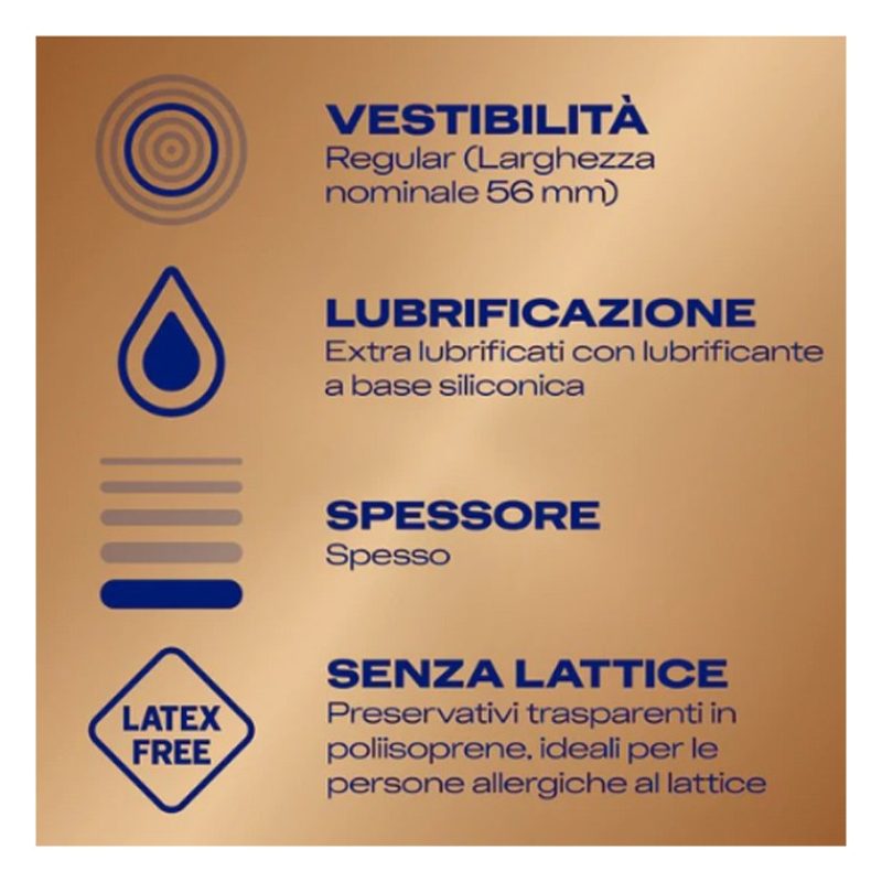 Durex 24 Preservativi Anallergici DUREX REAL FEEL Profilattici Sott...