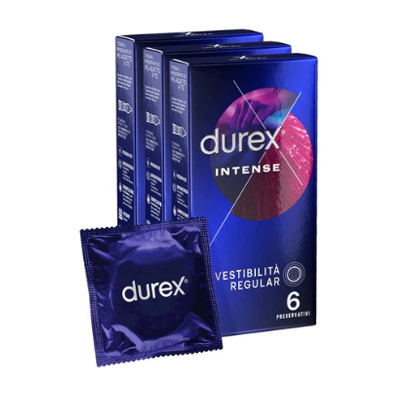 Preservativi DUREX Intense 18 Profilattici Con Rilievi Stimolanti e gel Per Lei