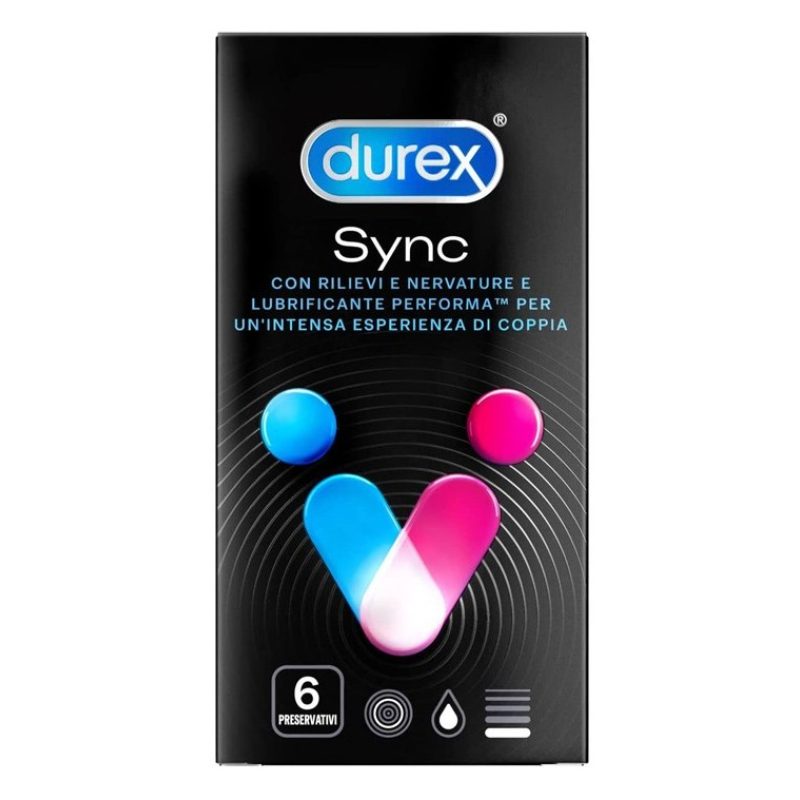 Durex Durex Sync Preservativi Ritardanti e Lubrificati Forma Easy-O...