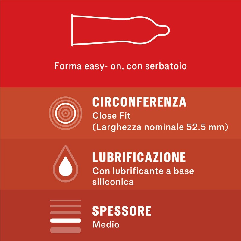 Durex Preservativi DUREX Love Easy on 24 pezzi Profilattici classic...