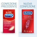 Preservativi DUREX Contatto Comfort sottili lubrificati easy on 24 profilattici