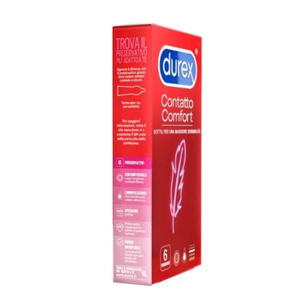 Preservativi DUREX Contatto Comfort sottili lubrificati easy on 24 profilattici