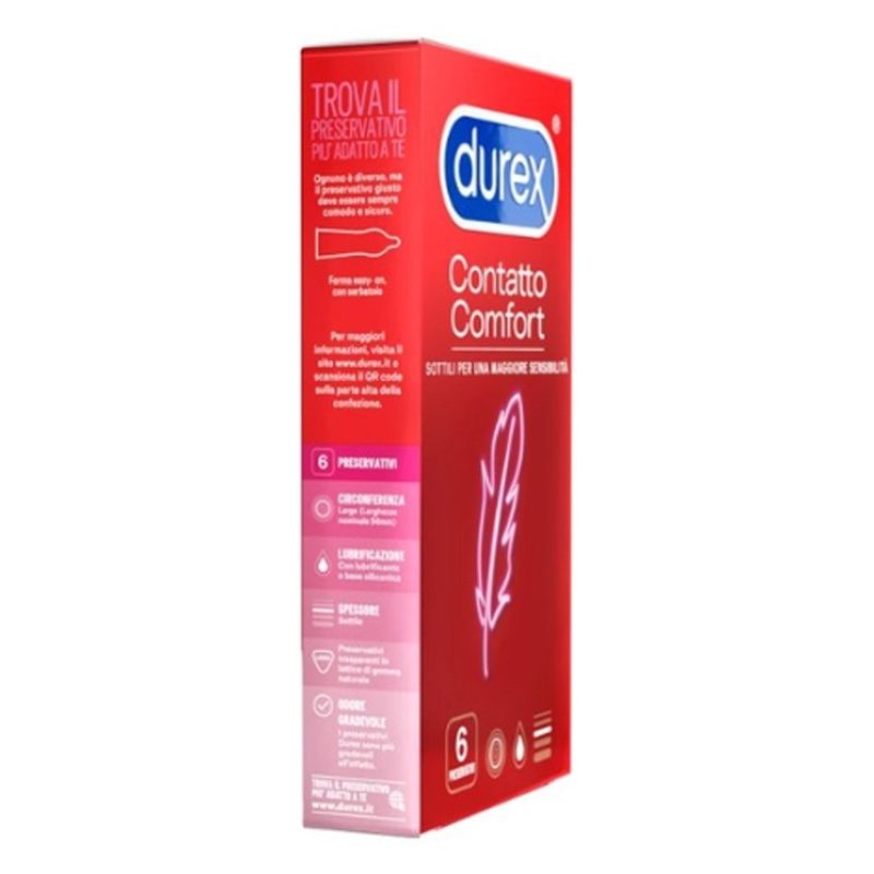 Durex Preservativi DUREX Contatto Comfort sottili lubrificati easy ...