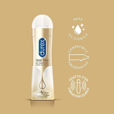 Durex Gel Real Feel Lubrificante Intimo Pleasure Play Effetto Vellutato 50 ml