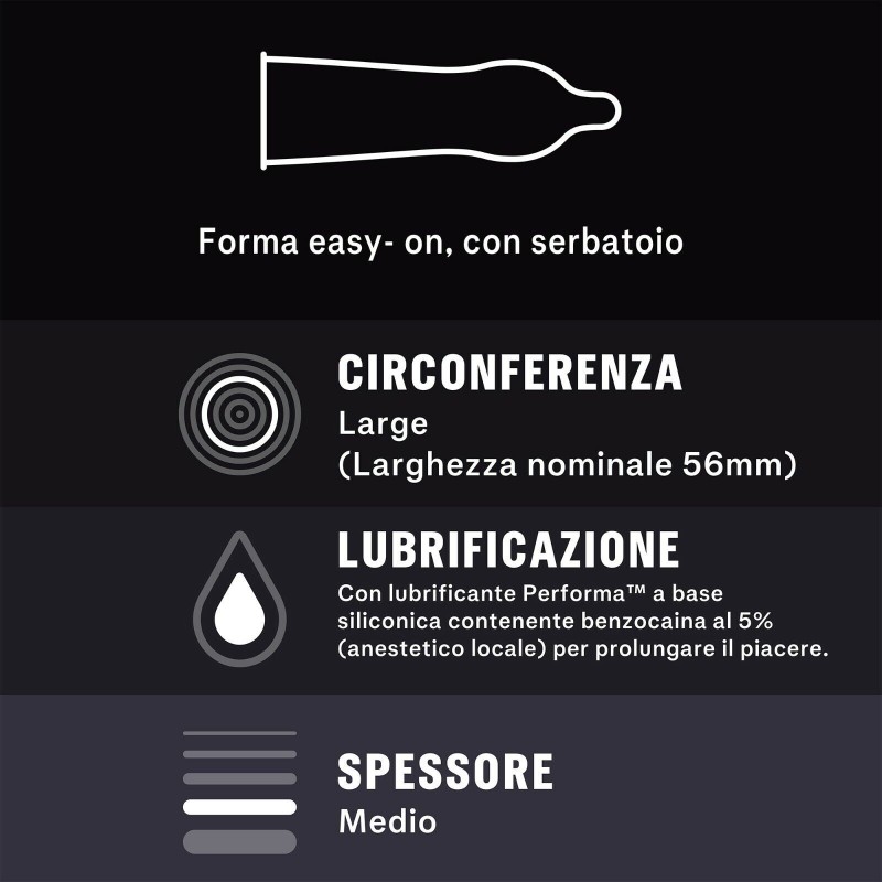 Preservativi Ritardanti DUREX PERFORMA Lunga Durata 48 profilattici...
