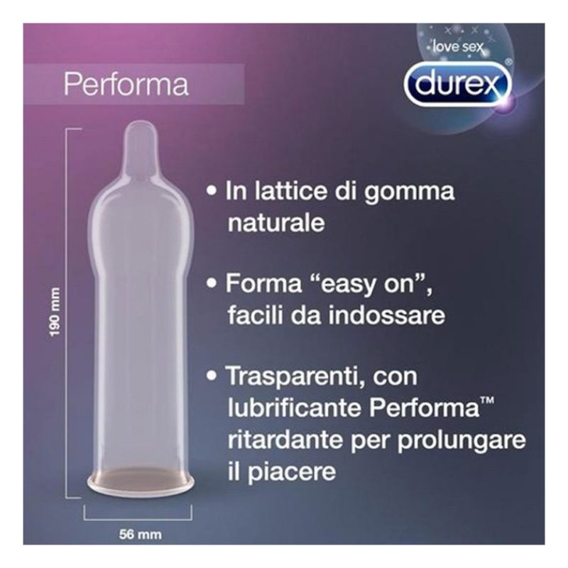 Preservativi Ritardanti DUREX PERFORMA Lunga Durata 48 profilattici...