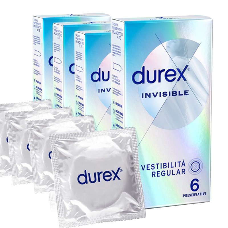 24 Preservativi Ultra sottili sensibili DUREX Invisible profilattici lubrificati