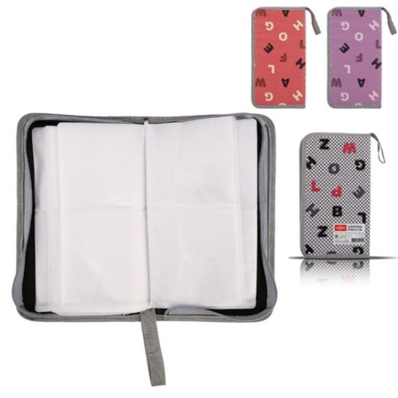 Borsa Porta CD DVD Raccoglitore con cerniera Wallet per 80 Dischi colore casuale