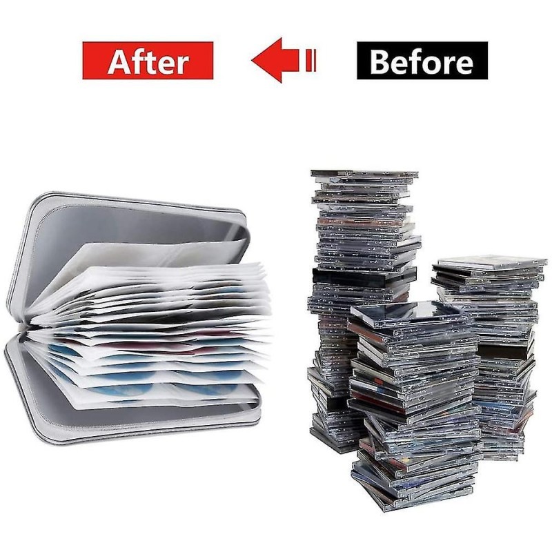 WeHome Borsa Porta CD DVD Raccoglitore con cerniera Wallet per 80 D...