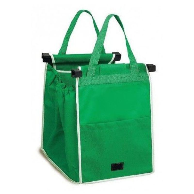 Sacco borsa incastro carrello della spesa stoffa manici shopping ripiegabile