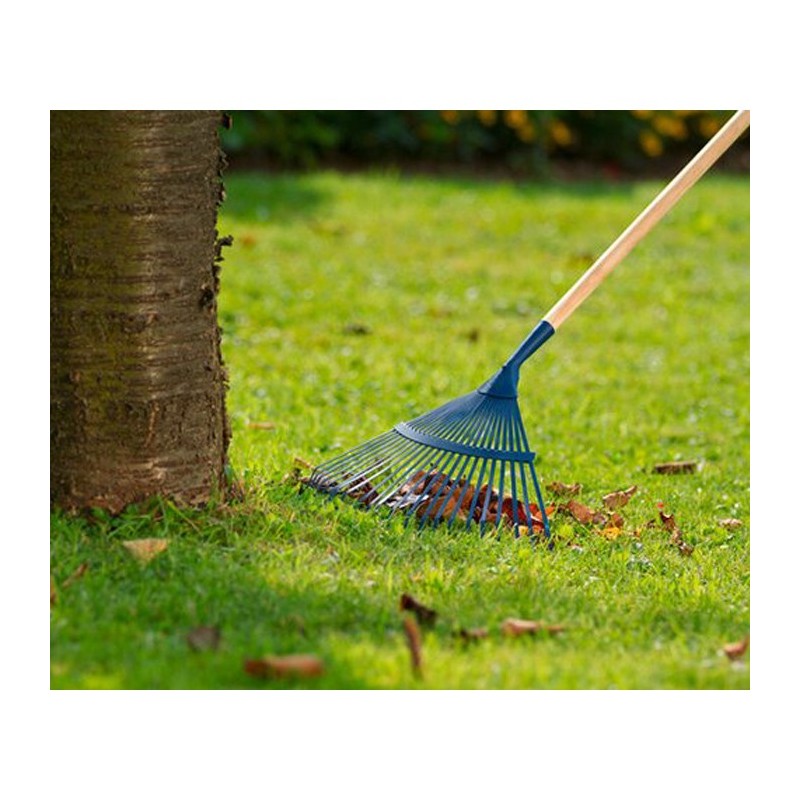 Be-Creative Rastrello Per Foglie In Plastica Con 22 Denti - Leggero E Largo Per Giardino E Prato