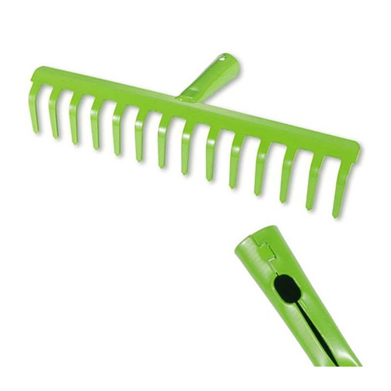 Rastrello da giardino per agricoltura foglie in acciaio a 14 denti senza manico