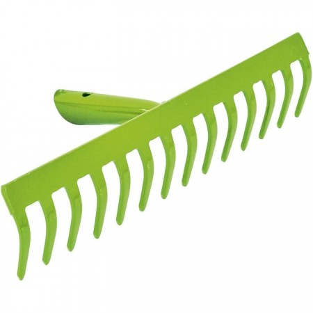 Rastrello da giardino per agricoltura foglie in acciaio a 14 denti senza manico