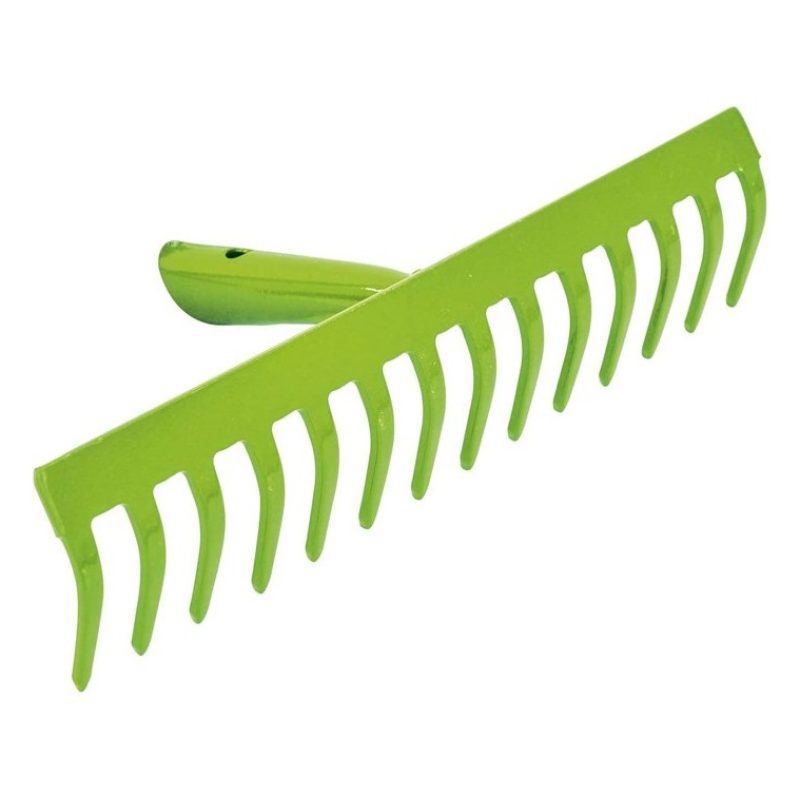 WeHome Rastrello da giardino per agricoltura foglie in acciaio a 14...