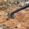 WeHome Rastrello da giardino manico in legno attrezzi 5 denti in ac...