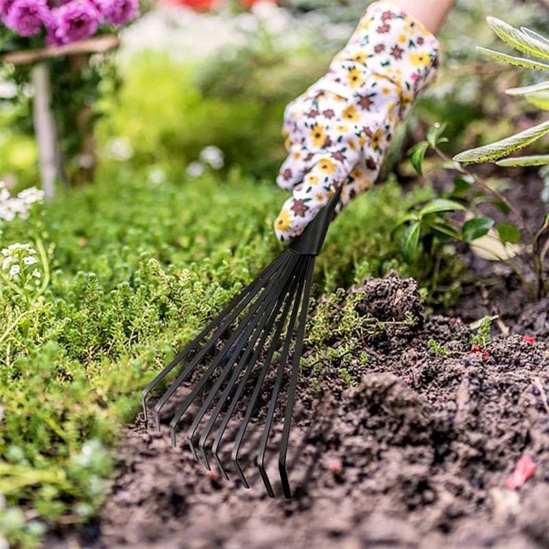WeHome Scopetta rastrello aiuole cura del Giardino e Orto 9 denti a...