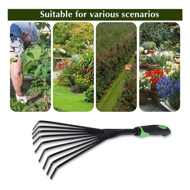 WeHome Scopetta rastrello aiuole cura del Giardino e Orto 9 denti a...