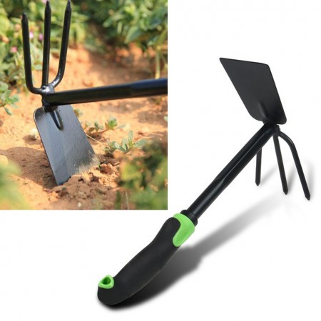 Zappa zappetta giardinaggio due punte in acciaio tridente attrezzi giardino orto