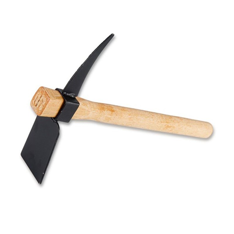 Zappa piccone in acciaio da giardino manico legno Picozza zappetta orto terreno