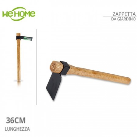 Zappetta zappa con manico legno 36 cm orto giardino testa in acciaio attrezzo