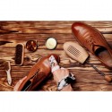 Set completo Lucida Scarpe Nero in pelle Pulizia Calzature Uomo Donna spazzole