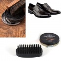 Set completo Lucida Scarpe Nero in pelle Pulizia Calzature Uomo Donna spazzole