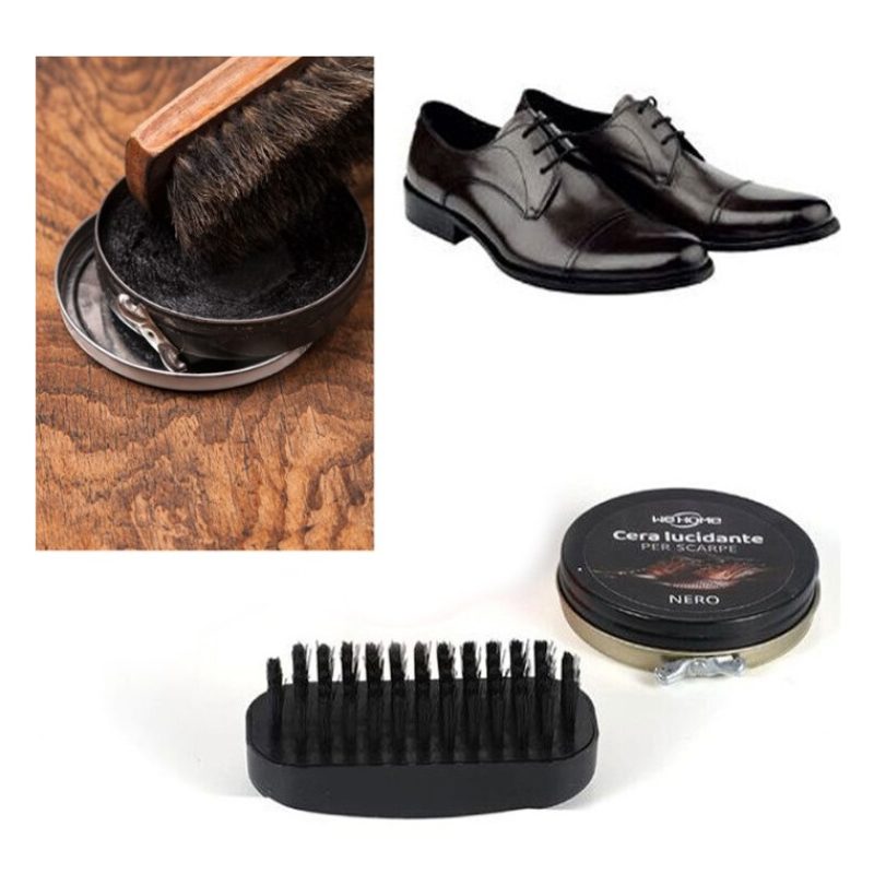 WeHome Set completo Lucida Scarpe Nero in pelle Pulizia Calzature U...
