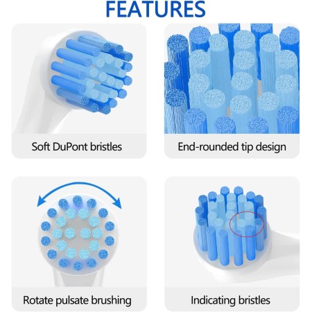 20X Testine di ricambio per spazzolino elettrico Compatibile Braun ORAL B YE-17S