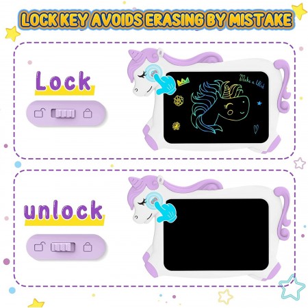 Tavoletta Grafica Lavagna Digitale Tablet LCD Scrittura Disegno Bambini Unicorno