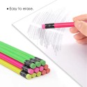 96x Matite HB gommino disegno grafite mina scuola ufficio temperate bambini fluo