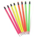 96x Matite HB gommino disegno grafite mina scuola ufficio temperate bambini fluo
