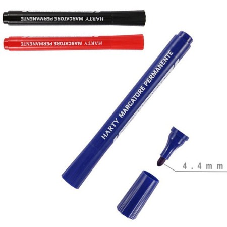 Pennarello Permanente Indelebile 10PZ marcatore vetro plastica Rosso/Nero/Blu