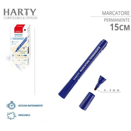Pennarello Permanente Indelebile 10PZ marcatore vetro plastica Rosso/Nero/Blu