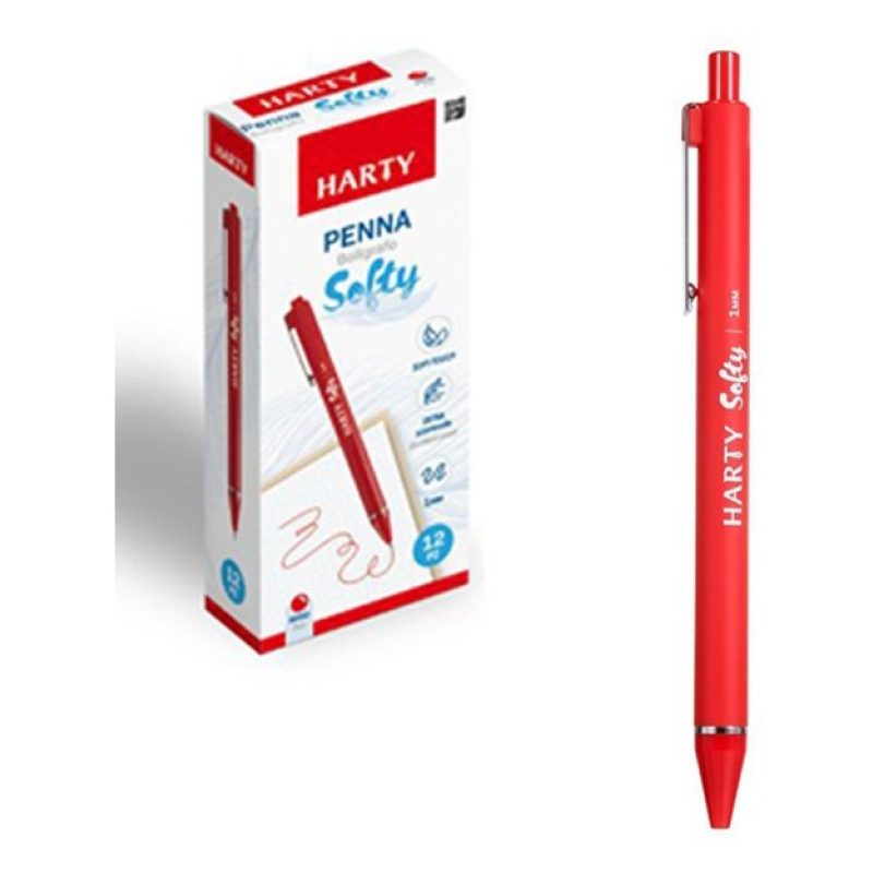 Harty 12 pz Penne con punte da 1 mm penna a sfera Rosso/Nero/Blu sc...