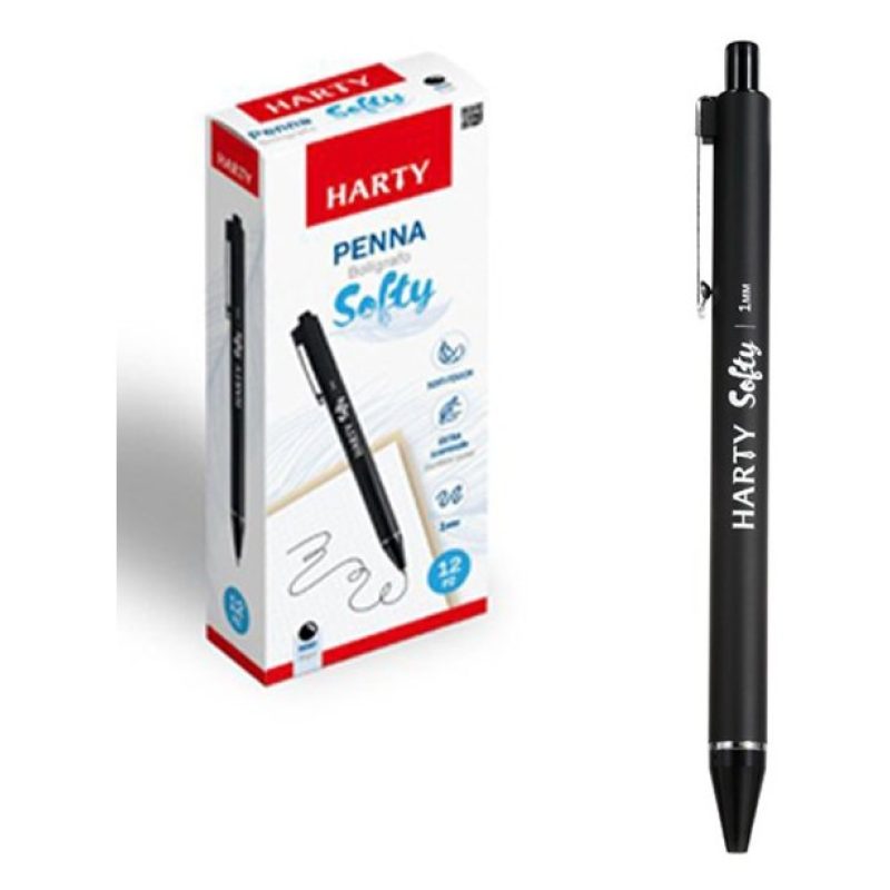 Harty 12 pz Penne con punte da 1 mm penna a sfera Rosso/Nero/Blu sc...
