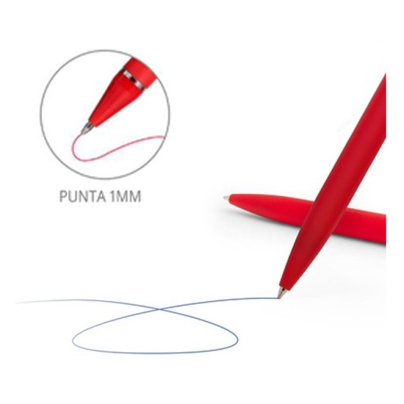 Harty 12 pz Penne con punte da 1 mm penna a sfera Rosso/Nero/Blu sc...
