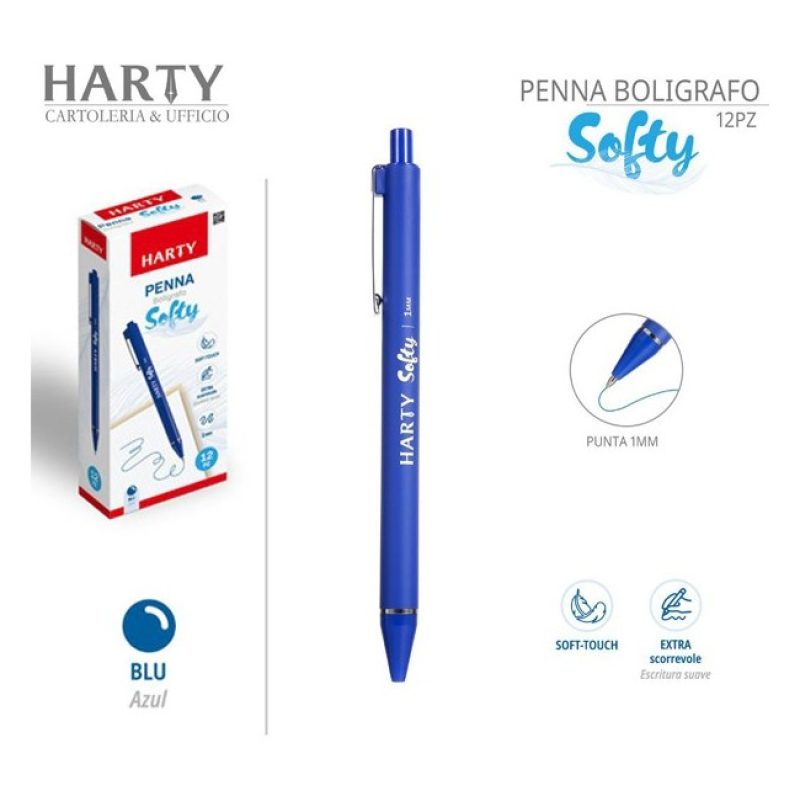 Harty 12 pz Penne con punte da 1 mm penna a sfera Rosso/Nero/Blu sc...