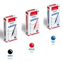 Penne a sfera box da 12 px punta da 1 mm colori Rosso/Nero/Blu scuola ufficio