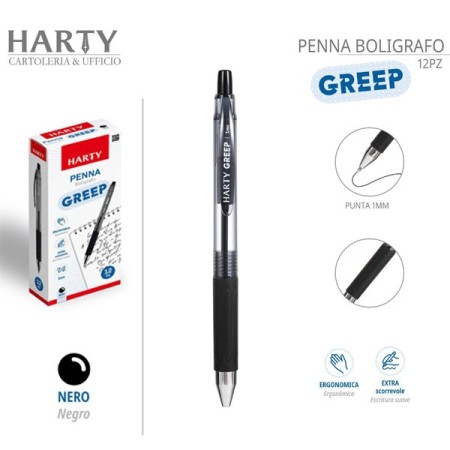 Penne a sfera box da 12 px punta da 1 mm colori Rosso/Nero/Blu scuola ufficio