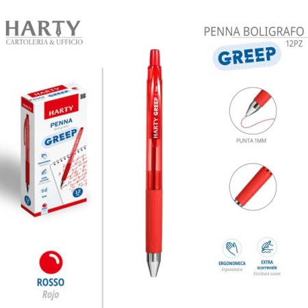 Penne a sfera box da 12 px punta da 1 mm colori Rosso/Nero/Blu scuola ufficio