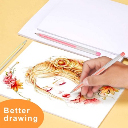 12x Penne Gel con Punta Media 0,7 mm a scomparsa vari colori disponibili