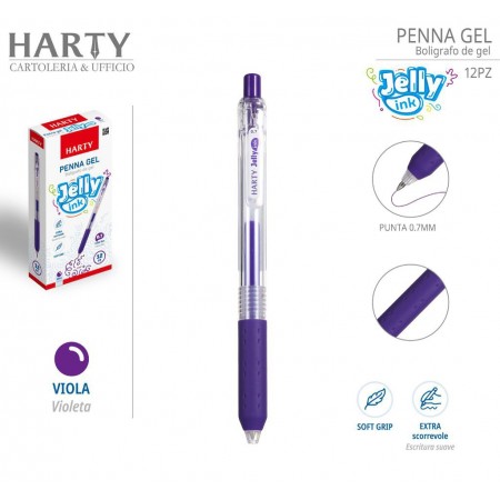 12x Penne Gel con Punta Media 0,7 mm a scomparsa vari colori disponibili